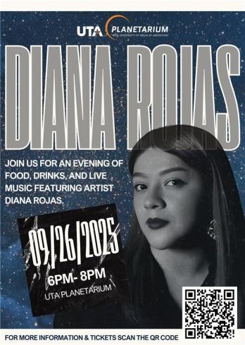 Diana Rojas: Live at the UTA Planetarium Poster